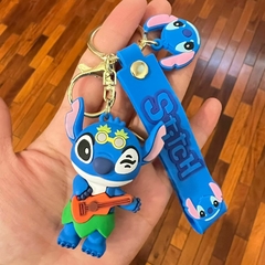 Llavero de Goma de Stitch - Ukelele y Anteojos