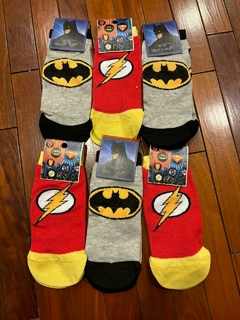 Medias Soquete para Adulto - Batman, Flash - 3 Pares al Azar