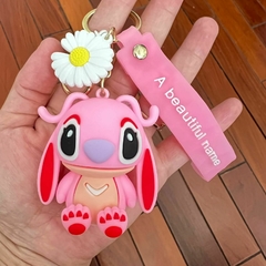 Llavero de Goma de Stitch Rosa - Rosa, Rojo y Lila