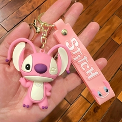 Llavero de Goma de Stitch Rosa