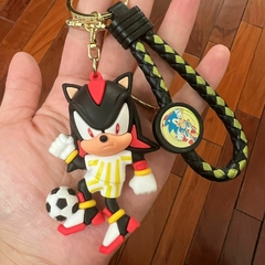 Llavero de Goma de Sonic - Negro Con Pelota