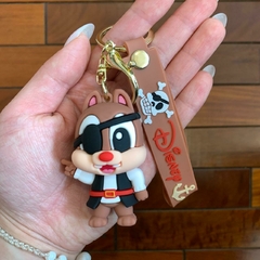 Llavero de Goma de Chip y Dale Ardilla - Pirata con Parche Negro - comprar online
