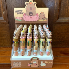 [Set De 3 Lapiceras] Lapicera Boligrafo Capibara 10 Colores En 1 Calidad Premium AL AZAR - - comprar online