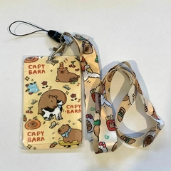 Portasube Transparente con Correa Capibara - Capibara con Gatito - comprar online