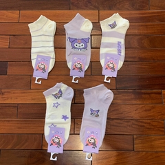 Medias de Sanrio Pack x 5 Pares - Kuromi Lila - comprar online