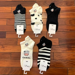 Medias de Dibujos Pack x 5 Pares - Negro con Vaquita - comprar online