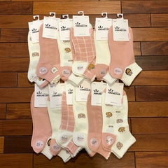 [M4]Medias Amanecer Pack de 12 Pares- Rosa Oscura con Naranja - comprar online