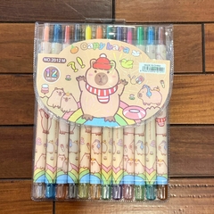 [Crayon Retráctil 12 Colores Grande ] CAPIBARA - comprar online