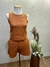 CONJUNTO BLUSA FLOR E SHORT LINHO ANDREZA 1252 - Brumari Modas 