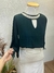 BLUSA COM RENDA GOLA E PONTEIRA PUNHO 1272 - Brumari Modas 