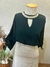 BLUSA COM RENDA GOLA E PONTEIRA PUNHO 1272 - Brumari Modas 