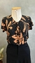BLUSA MANGA TULIPA LAÇO FRENTE 1227
