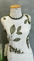 BLUSA CAMISETA LINHO COM BORDADO GOLA 1265