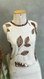 BLUSA CAMISETA LINHO COM BORDADO GOLA 1265 - Brumari Modas 