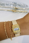 RELÓGIO MINI SILICONE DOURADO