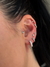 Brinco argolinha click cravejado de zirconias - loja online