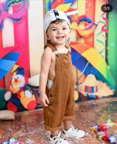 jardineira Rugido kids