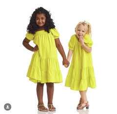 vestido verde limão