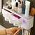 Dispensador de Creme dental com conjunto organizador de escova de dentes e utensílios para banho - loja online