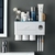 Dispensador de Creme dental com conjunto organizador de escova de dentes e utensílios para banho