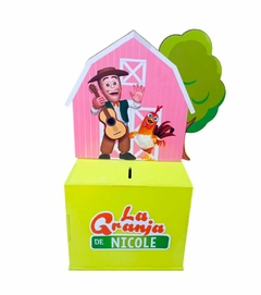 Alcancía, MDF, Granja de Zenón Caja Amarilla