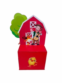 Alcancía, MDF, Granja de Zenón Caja Rojo - SafircWood