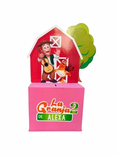 Alcancía, MDF, Granja de Zenón Caja Rosa