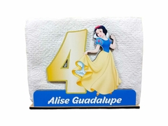 Servilletero MDF Blancanieves Azul