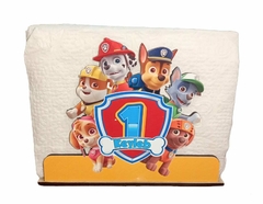 Servilletero MDF Paw Patrol Escudo A Color