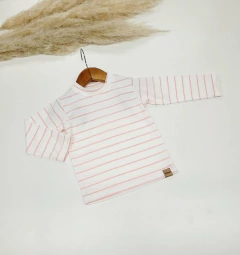 Camiseta rayada modal / Rosa en internet