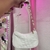 Bolsa terciopelo blanco