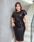 VESTIDO LEILA MIDI DE COURO - PRETO