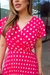 Vestido Plissado Poá Liz - pink - comprar online