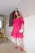 Vestido Boneca Pink Lastex Bordado - AnnaBella 