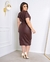 VESTIDO LEILA MIDI DE COURO - AÇAI - comprar online