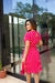 Vestido Plissado Poá Liz - pink na internet