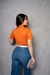 T-Shirt gola alta laranja - comprar online