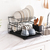 Secaplatos 2 Niveles Con Bandeja Removible Negro Santu Home & Deco