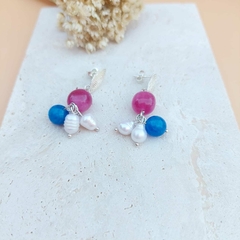 BRINCO JADE AZUL - Primajoia