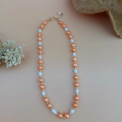 COLAR PÉROLA LARANJA - loja online