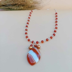 COLAR ÁGATA DE FOGO