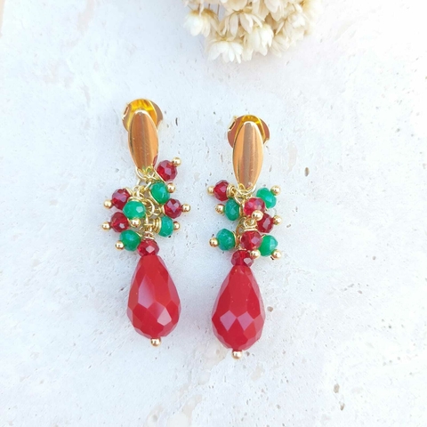 BRINCO JADE VERMELHO