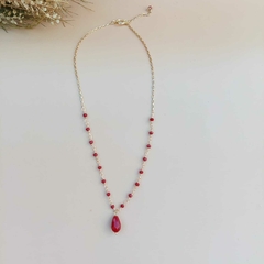 COLAR CRISTAL VERMELHO - comprar online