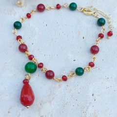 PULSEIRA JADE VERMELHO - Primajoia
