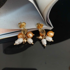 Imagem do BRINCO PÉROLA LARANJA