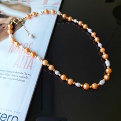 COLAR PÉROLA LARANJA na internet