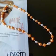 COLAR PÉROLA LARANJA - comprar online