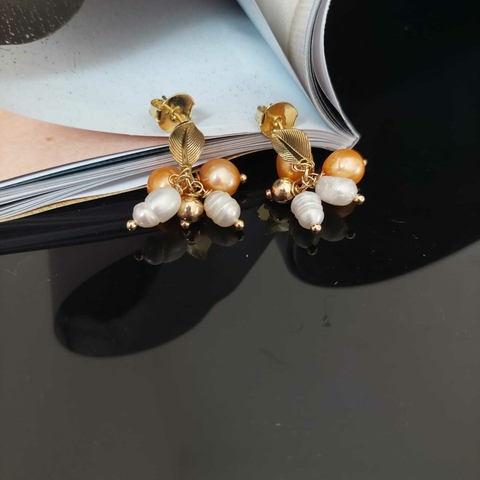 BRINCO PÉROLA LARANJA