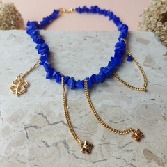 COLAR HOWLITA ROXA PINGENTE BORBOLETA