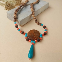 COLAR MADEIRA E CALCEDÔNIA - comprar online